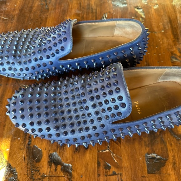 Christian Louboutin Dandelion Spikes Leather Loafers - Picture 10 of 12